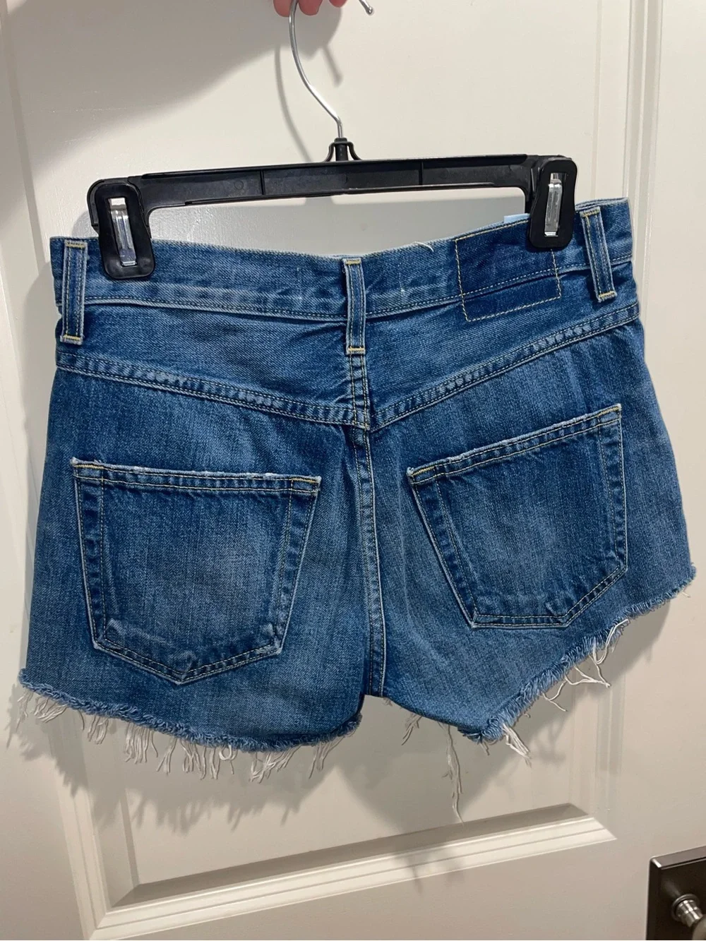 AMO Blue Denim Loverboy Cutoff Shorts